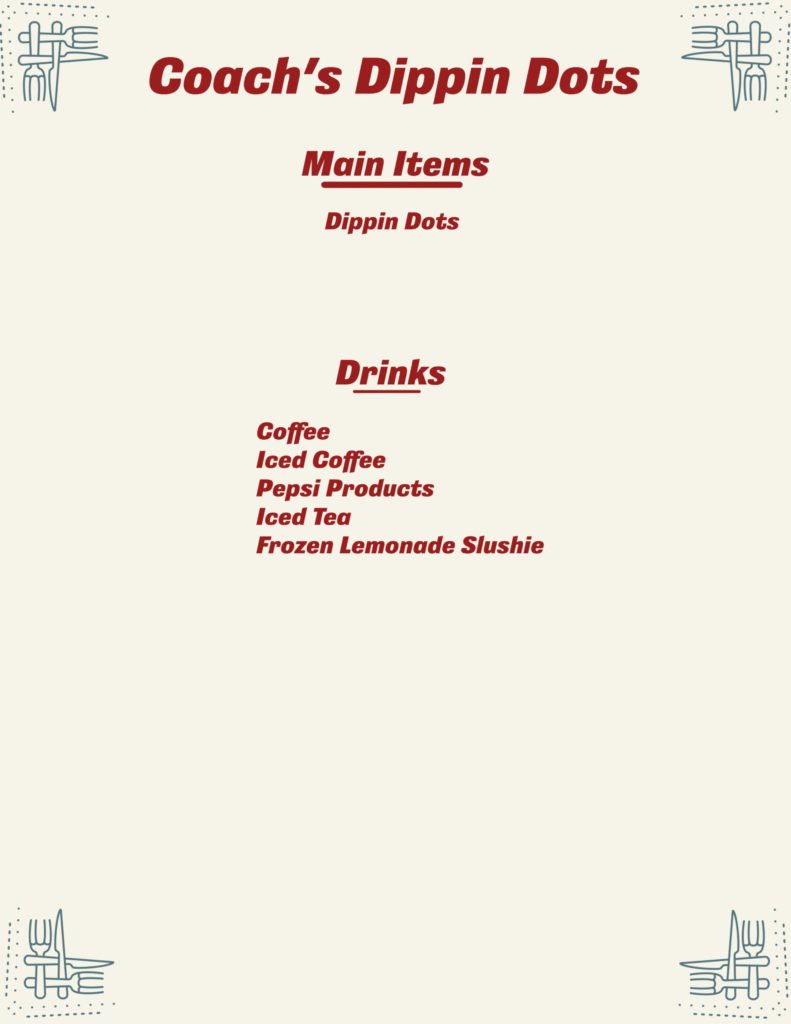 Coachs Dippin Dots Menu scaled 1