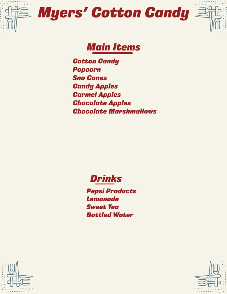 Myers Cotton Candy Menu scaled 1