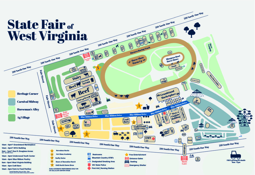 Map State Fair of West Virginia