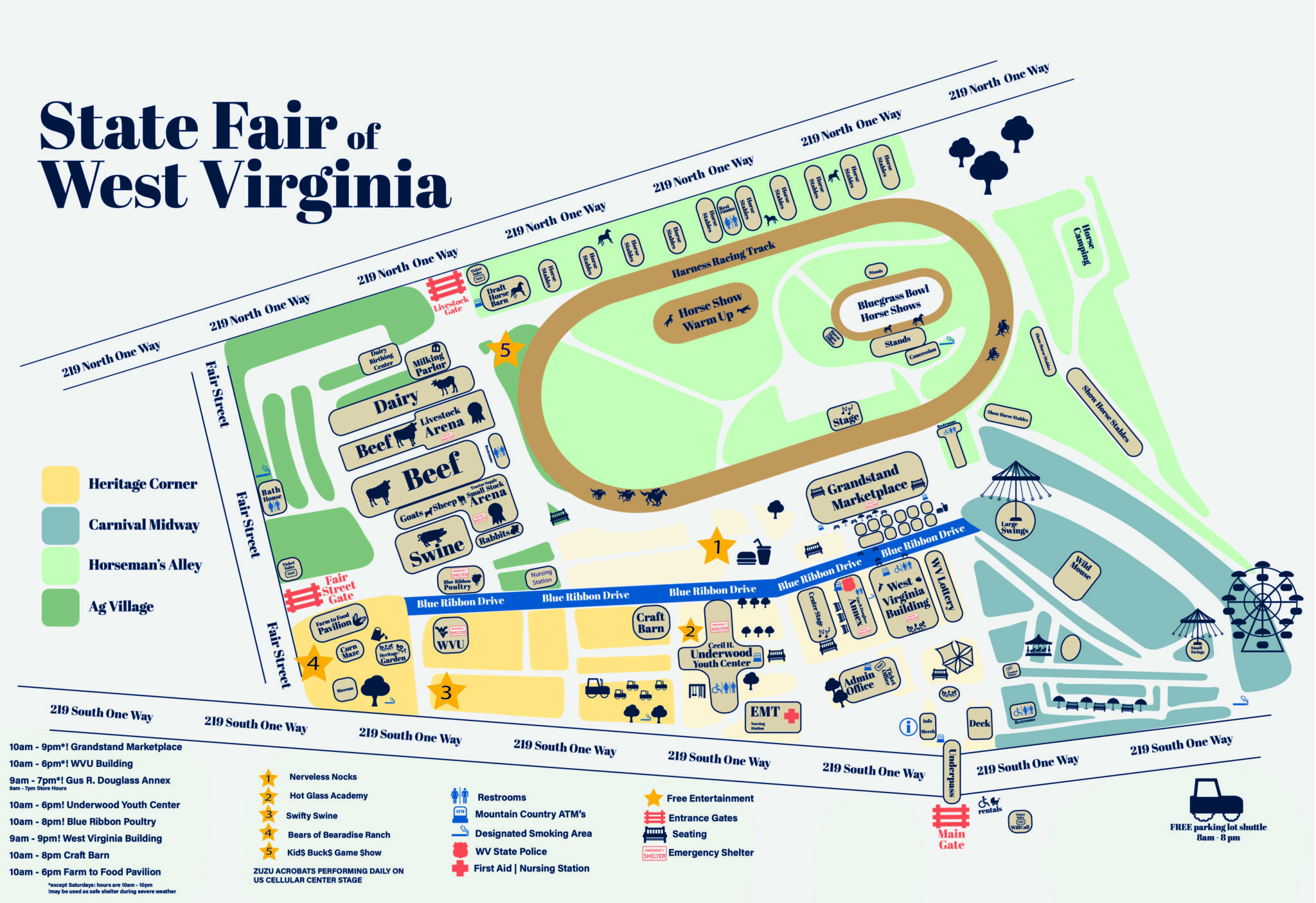 Map State Fair of West Virginia